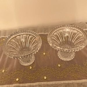 Gorgeous Vintage Zajecar Yugoslavia 24% pro heavy lead Crystal candle holders